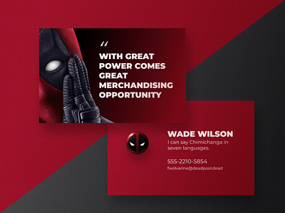 Design a Business Card for a Superhero - Deadpool