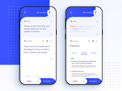 Google Translate app concept - Text Translate