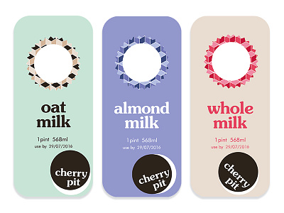 Cherry Pit - Milk Bottle Bibs brand identity