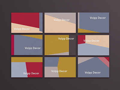 Volpp Decor Identity - Business Cards branding business card identity paint