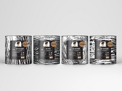 Packaging design for wood varnish series