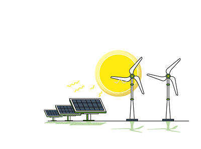 Solar & Wind energy clean energy panels power solar sun wind windmill