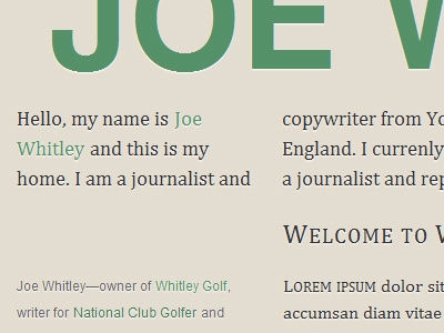 Whitley Journalism baseline grid typography web