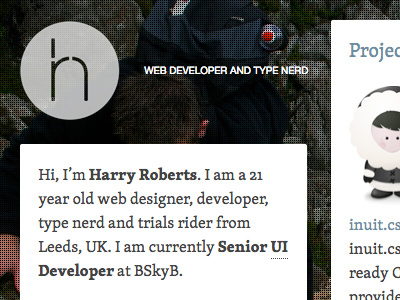 Hub logo css3 hub micro-site responsive web design typography web