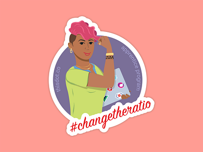 Women in tech #6 character design graphic graphic design illustration sticker sticker design vector women in tech