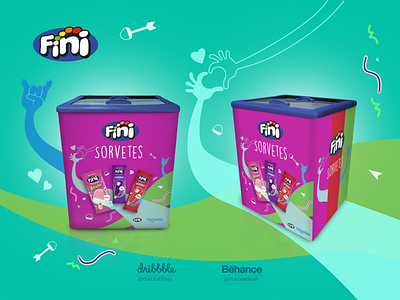 Freezer sticker - Fini - Ice Cream