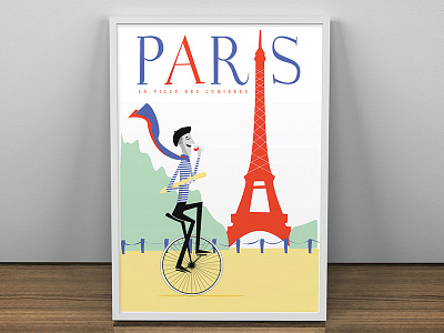 Paris poster illustration paris poster