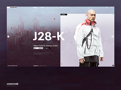 Acronym®. Main page. Concept. concept cyberpunk ecommerc fashion promo shop store ui ux web