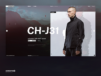 Acronym®. Main page. Concept. concept cyberpunk ecommerc fashion promo shop store ui ux web