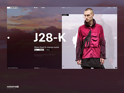 Acronym®. Main page. Concept. concept cyberpunk ecommerc fashion promo shop store ui ux web