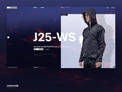 Acronym®. Main page. Concept. concept cyberpunk ecommerc fashion promo shop store ui ux web