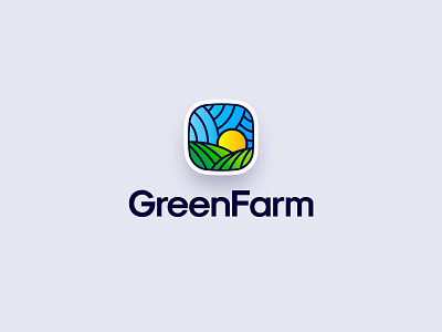 Green Farm Logo brand branding canada concept design farm flat graphic design green icon identity illustration iran logo logo design logo mark mark vector visual identity