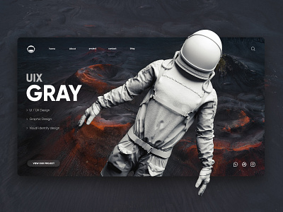 Uix Gray - Landing Page design gray landing page ui ui design ux web web design web ui web ui design website website concept website ui