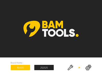 Bam Tools Logo branding concept flat icon illustration logo logodesign logotype typography vector