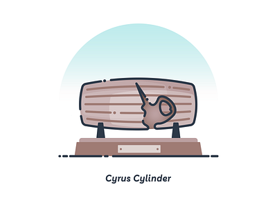 Cyrus Cylinder cyrus cylinder design flat illustration illustrator iran vector