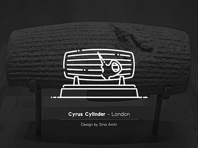 Cyrus Cylinder design flat illustration illustrator iran iranian vector