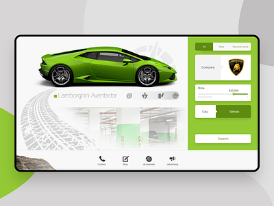 Car Shop - Landing Page branding car car shop concept flat icon illustration illustrator iran shop shopping ui ui design uidesign ux vector web website