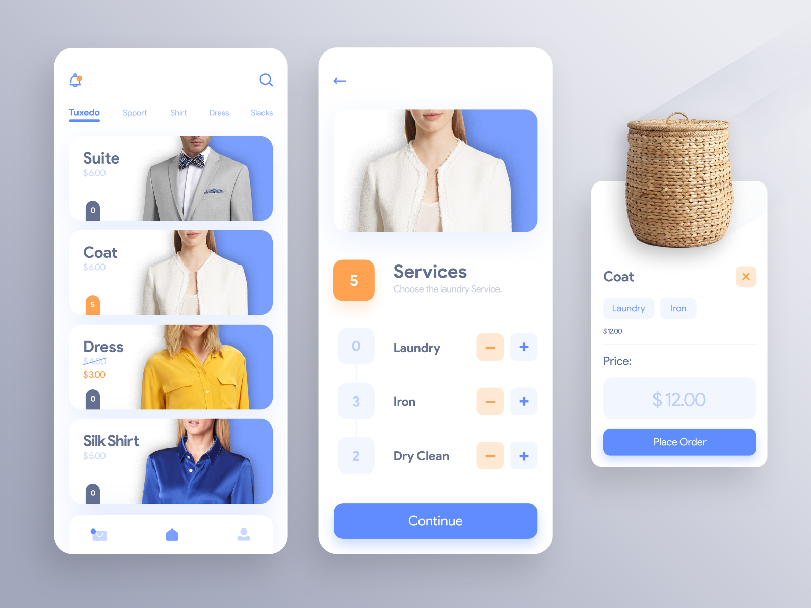Laundry app by Sina Amiri on Dribbble