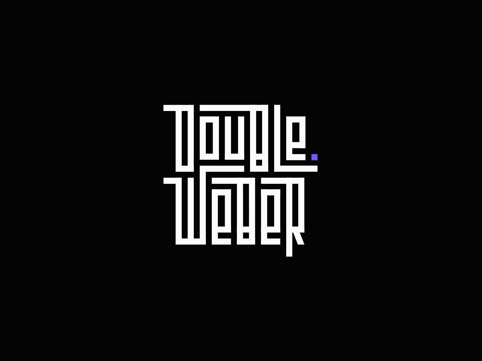 DoubleWeber • Logotype Animation aftereffects animation branding design digital illustration illustrator logo typography vector