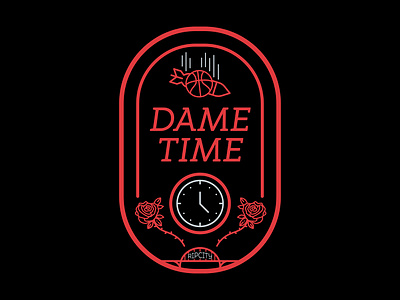 Dame Time basketball branding design illustration illustrator logo minimal nba vector