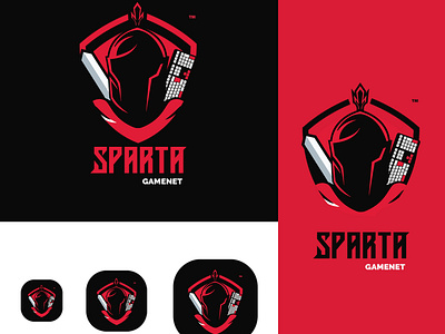 sparta game center logo design