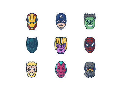 Avengers Infinity War Icon Set (Colour)