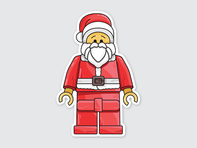 Lego Santa lego merriweather merry xmas merrychristmas santa santa cruz santaclaus sticker vector
