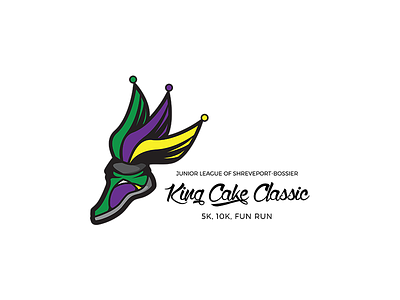 King Cake Classic Marathon Logo fitness logo logo design marathon running