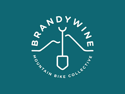 Brandywine Mountain Bike Collective badge bike design josh patton jpd logo mountain shovel vector