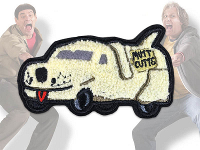Mutt Cutts Patch badge design dumb and dumber funny josh patton designs jpd logo morale mutt cutts patch product vector