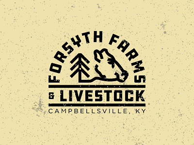 Forsyth Farms & Livestock badge branding christmas farming graphic identity jpd kentucky logo