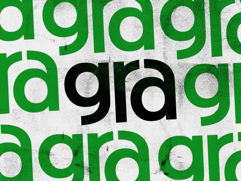 GRA logo mark graphic design design typography texture logo reject
