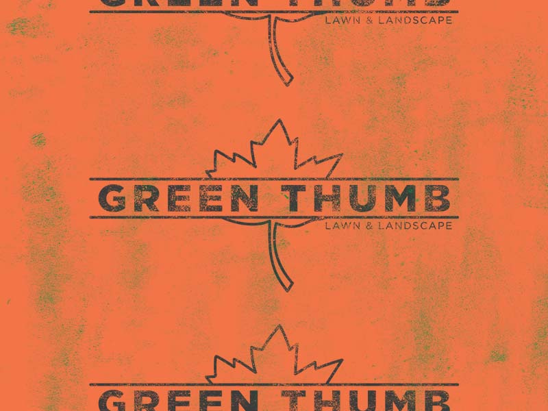Green Thumb Logo Rework graphic design logo branding rebrand design landscape