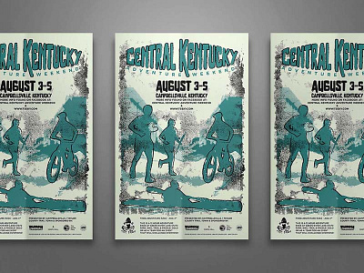 Central Kentucky Adventure Weekend adventure bike graphic halftone kentucky kentucky creative paddle poster