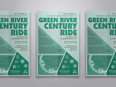 Green River Century Rider design graphic graphic design illustration kentucky outdoors poster typography