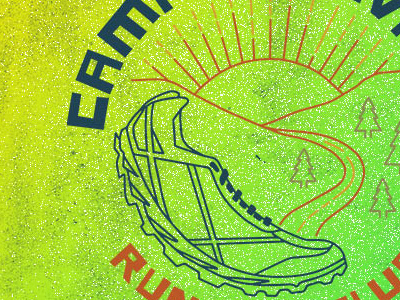Campbellsville Running Club badge branding design graphic design kentucky line art logo outdoors running vector
