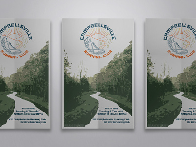Campbellsville Running Club Poster branding design graphic graphic design identity jpd kentucky outdoors poster running