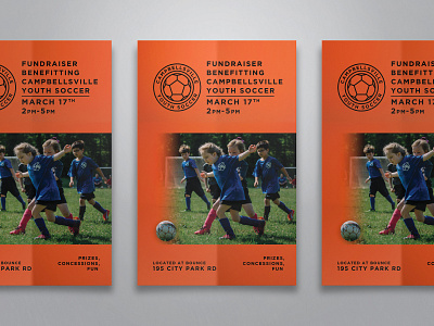 Campbellsville Youth Soccer Poster branding design grid kentucky photography poster soccer youth