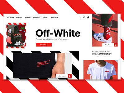 OFFWHITE HOMEPAGE DESIGN by Maxence Wolff on Dribbble