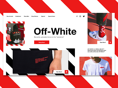 Off-white landing page