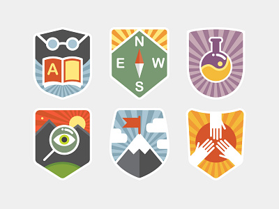 Icons for digital learning platform achievement adobe illustrator game gamification icon learning platform online learning school shield