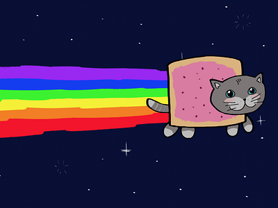 nyam cat cat cat illustration naym universe