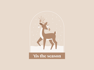 Merry Christmas 🎄 christmas design happy holidays holidays illustration illustrator merry christmas reindeer snowglobe tis the season vector