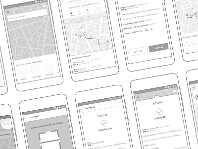 Bus Assist Wireframes app design ui ux