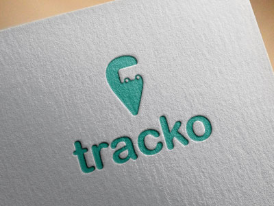 Tracko app branding design logo ui ux vector