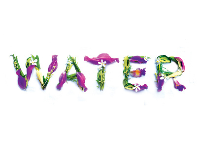 Water experimental experimental typography flowers typography