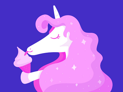 Sweet and fabulous cute girly illustration simple unicorn