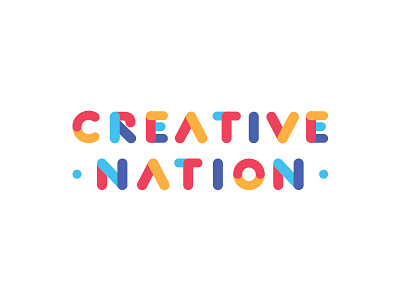 Creative nation event logo logotype typography wip