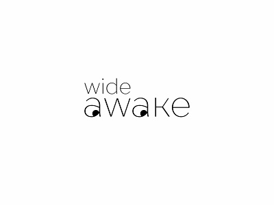 Unused Logo for Wide Awake branding eyes logo