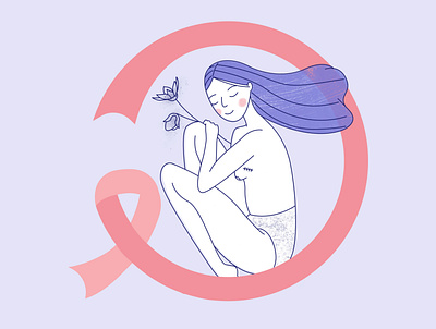 October Rose design flower icon illustration instagram october photoshop psd socialmedia symbole vectorillustration woman women empowerment